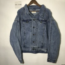 2017 fear of god batwing sleeve women men denim jackets coat hip hop justin bieber oversize FOG men unisex pocket denim jacket