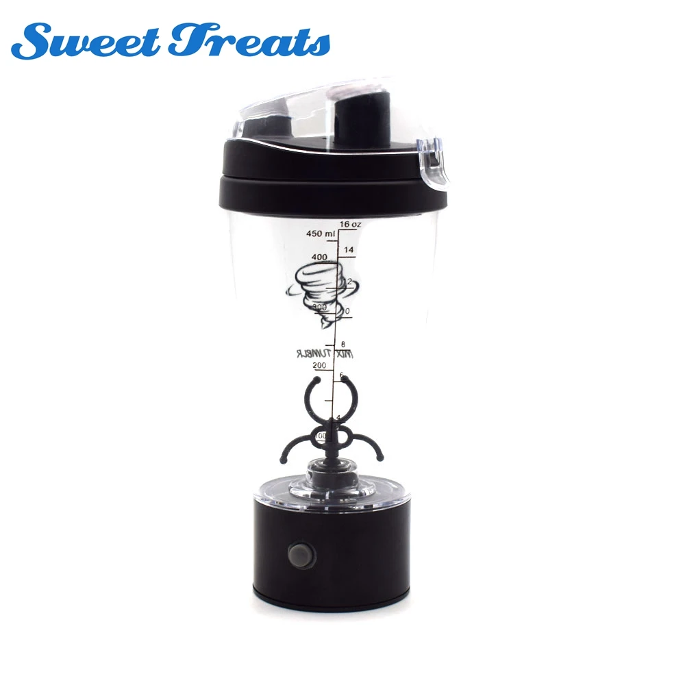 

450ml Electric protein shaker blender water bottle automatic movement vortex tornado bpa free detachable smart mixer bottle