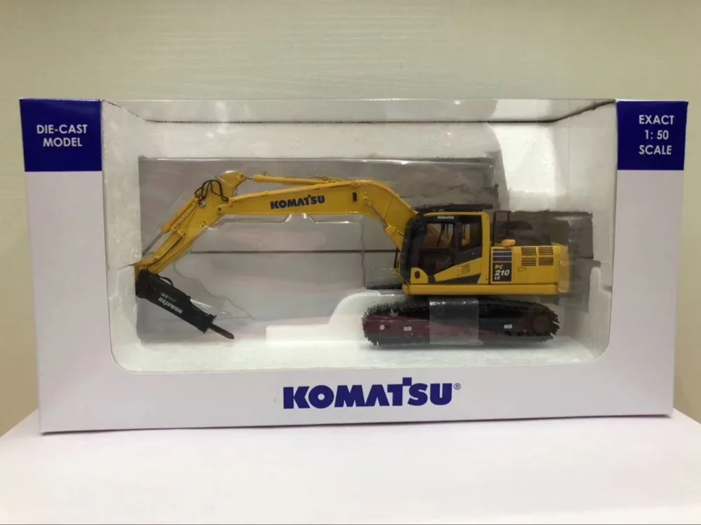 UH8140 Diecast Toy Model 1:50 Komatsu PC210LC-11 Hydraulic Excavator With Hammer Construction Vehicle for Decoration,Collection