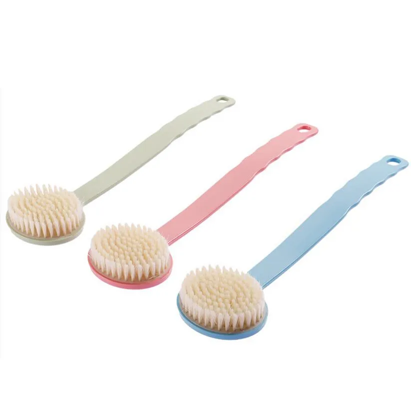 Long Handle Bath Brush Cleaning Brush Fur Rubbing Bath Brush Back