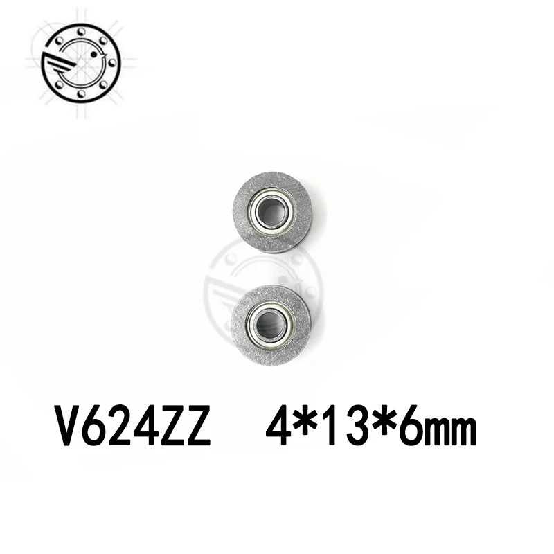 

5 PCS/Lot V624ZZ Groove Sealed Ball Bearings 4X13X6mm Roller Guide 2mm Deep Free shipping