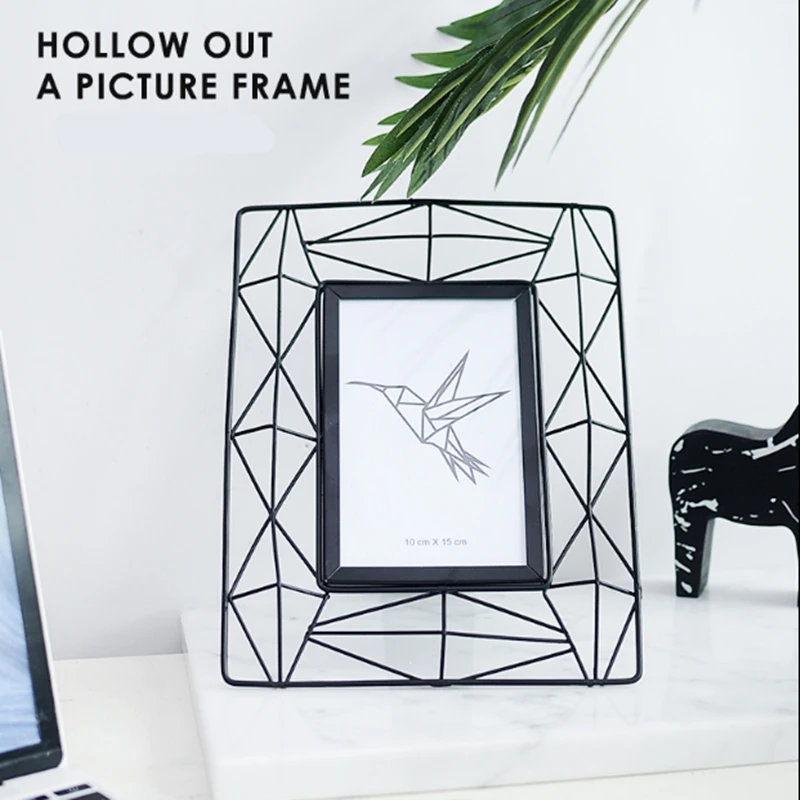 Nordic Iron art geometry Photo frame Set up Creative wedding home