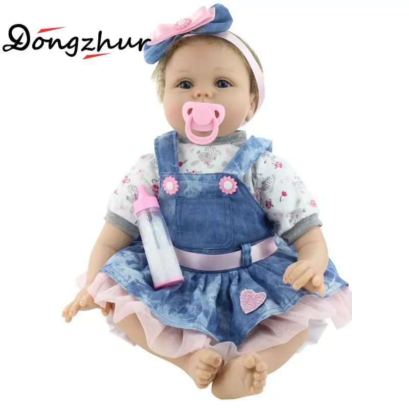 

Dongzhur 55cm Npkdoll Boneca Reborn Silicone Completa Silicone Newborn Dolls Cute Reborn-baby-doll Birthday Gift For Girl Toy