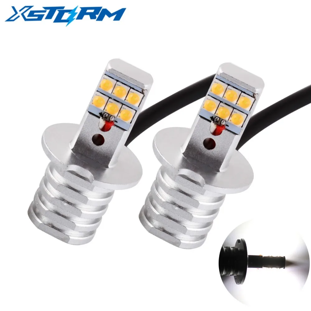 

10Pcs H3 Led Bulbs SHARP Chip White 12-SMD 750LM DRL Daytime Running Lights Fog Lights Auto Led Car Light Source Lamp 12V-24V