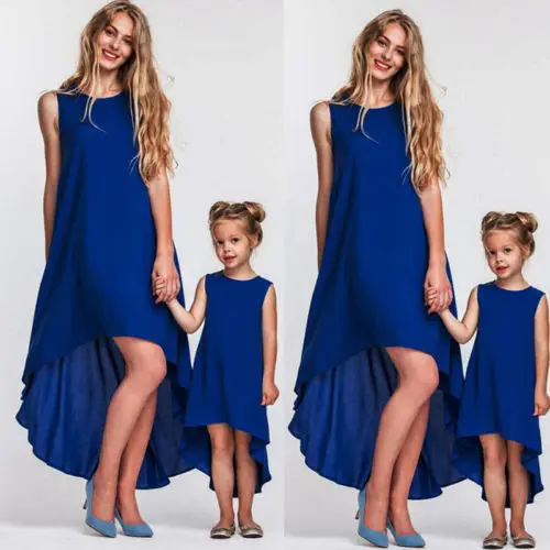 

Family Matching Outfits Mother and Daughter Stripe Dress Matching Women Kid Girls Casual Family Clothes