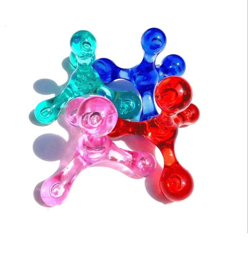 1pc Useful Mini Manual Massager 4 Balls Arm Back Leg Head