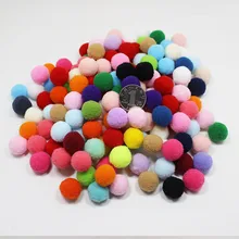 IPatches 60 шт./партия 20 мм Разноцветные помпоны меховые шары DIY Поделки помпон для детей Свадебные украшения дома 28#-48