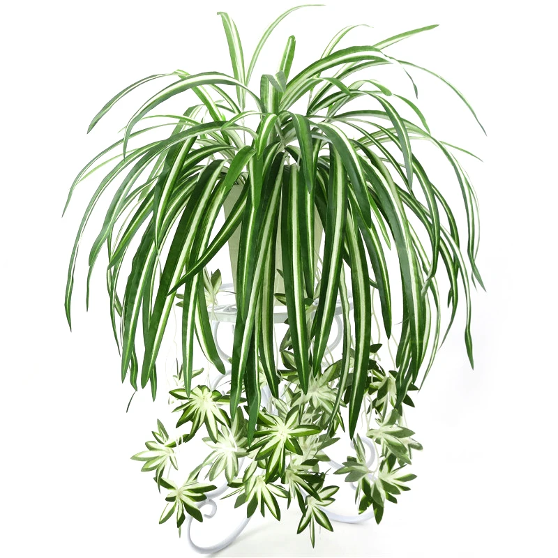 

1Pc Artificial Plastic Persian Fern Tree Leaves Plastic Green Simulation Plant Fake Leaves Rattan Classic Home Decoration New