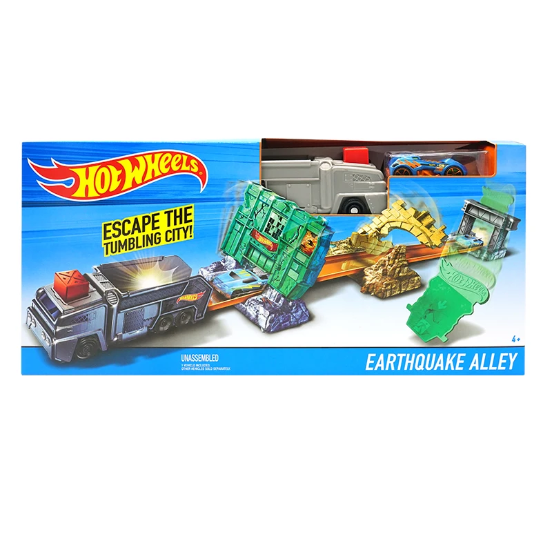 Спортивный автомобиль Hot Wheels трек для взрыва через мусорную перемычку DNR74
