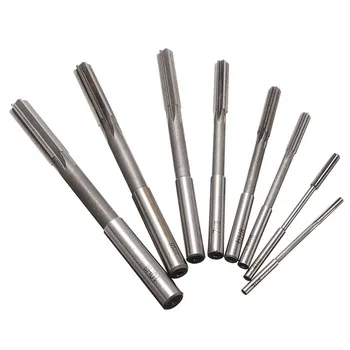 

8pcs Mayitr Hand Reamer 3/4/5/6/7/8/9/10mm Straight Shank H8 HSS Chucking Reamers Set Milling Cutter Tool For Bore Machining