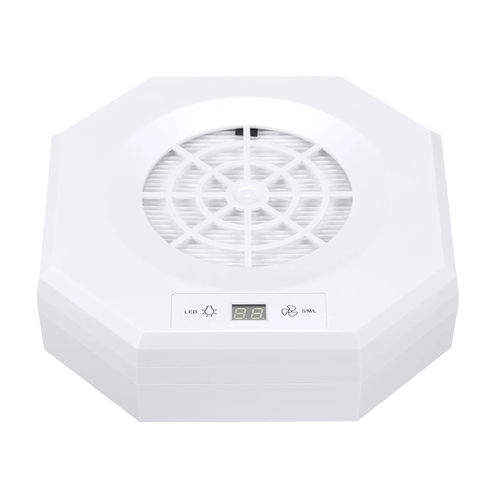 

60W Manicure Powder Vacuum Cleaner Powerful Nail Dust Collector Manicure Machine UV Gel Nail Polish Tools Nail Dust Suction