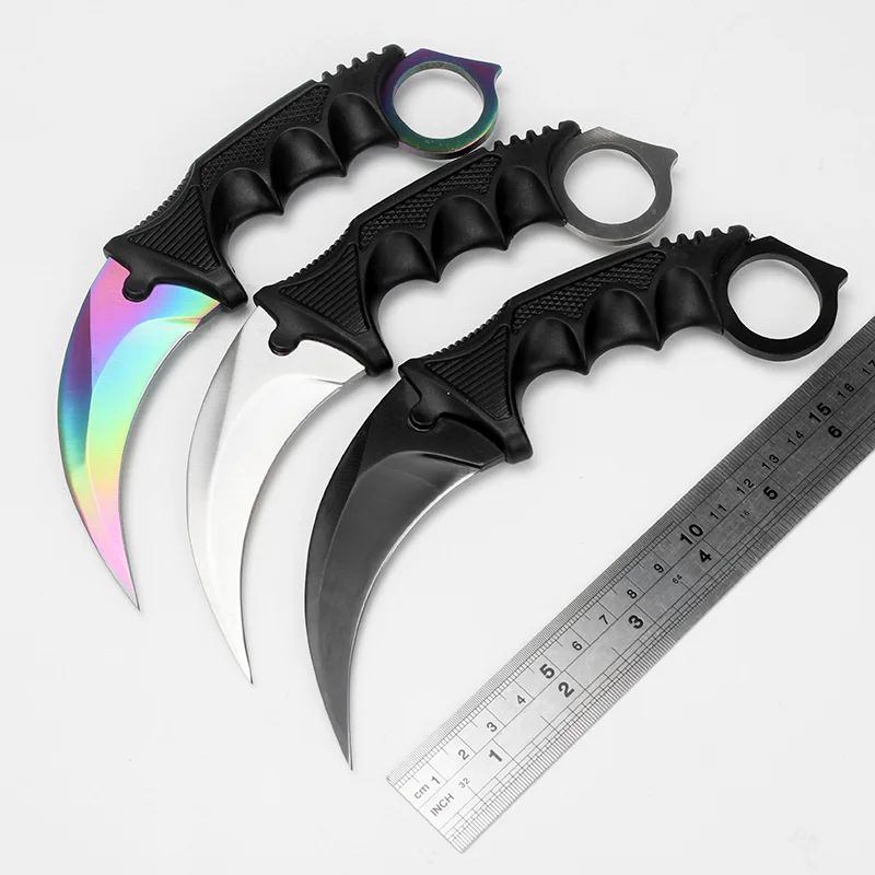 Дешевый Cs go Ножи ручной работы охоты Karambit разноцветный Ножи CS GO никогда не увядает Counter Strike Борьба выживание тактический Ножи коготь
