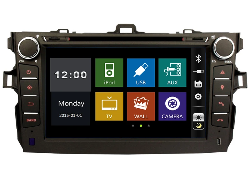 Cheap 8" Car DVD player with GPS(optional,audio Radio stereo,BT/TV,car multimedia headunit for TOYOTA COROLLA 2006 2007 2008 2009 2011 2