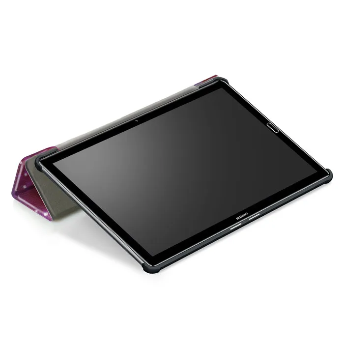 100 шт./лот печати искусственная кожа Стенд чехол для huawei MediaPad M5 10/M5 Pro 10,8 CMR-AL09 CMR-W09 Tablet + Экран протектор