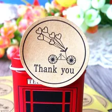 wholesale custom logo Round print thank you sticker lable custom made packing gift sticker label moq 1000pcs