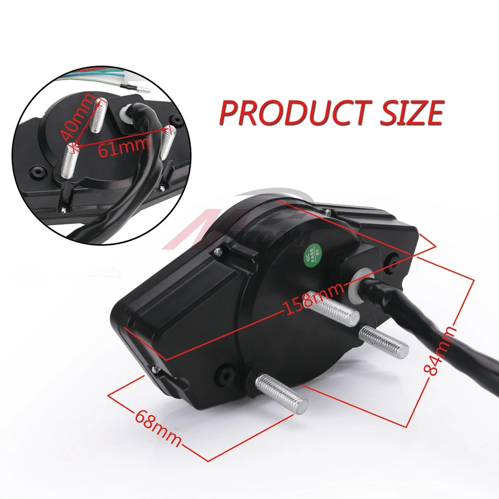 Free shipping Motorcycle LCD backlight Speedometer Digital Odometer Tachometer Fit for 2&4 Cylinders|digital odometer speedometer|digital