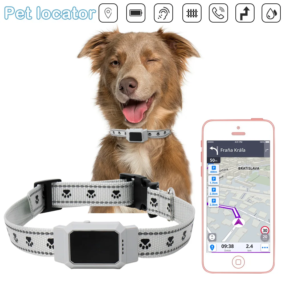 

GPS Tracker Dog Collar WIFI GSM LBS GPRS Real Time APP Tracking Device Pets Locator Waterproof Dog Collar Geofence with Box