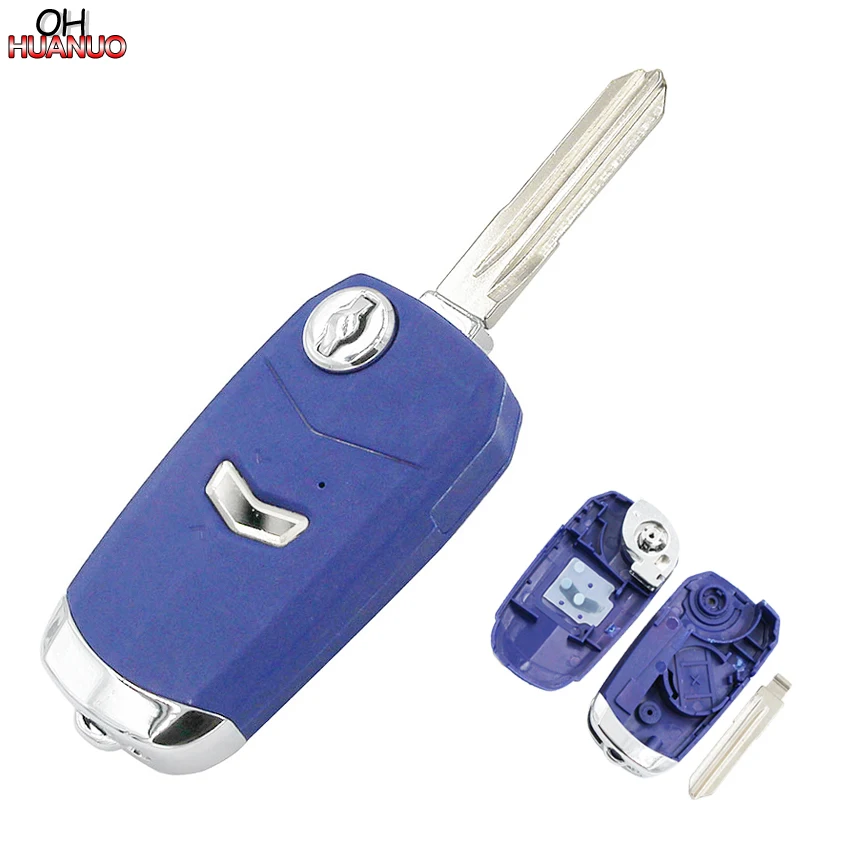

1 Button Replacement Flip Folding Remote Key Shell Case Fob for Fiat Blue