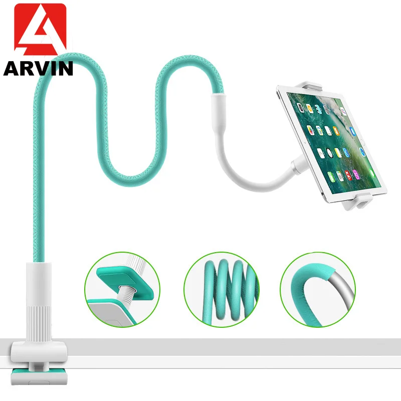 

Arvin 360 Rotating Long Arm Leather Strong Tablet Stand Holder For Ipad Air Pro 4-12.9 Inch Samsung Kindle Lazy Bed Tablet Mount