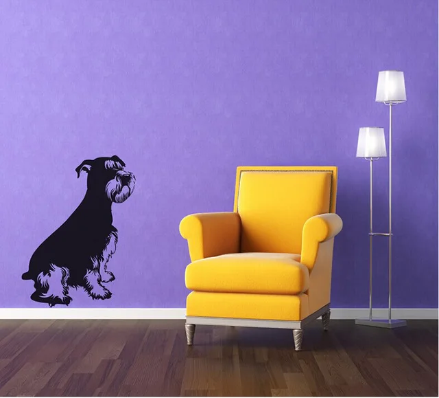 New 2017 Schnauzer Wall Sticker Vinyl Art Decal Living Room Home Decoration Size 45*60cm | Дом и сад