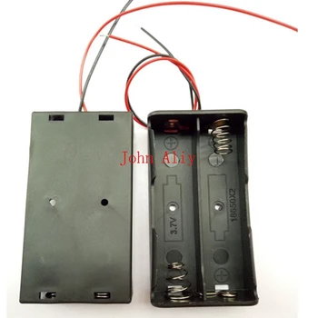 

Wholesale 500 pcs/lot Battery Storage Case Plastic for 2 x 18650 Box Holder Black With Wire Lead