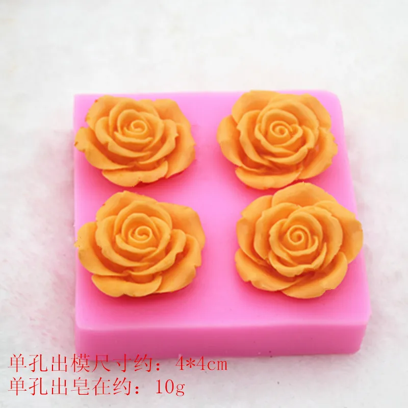 Цветок розы ручной работы мыло Плесень Форма для шоколада, помадки силикагель плесень