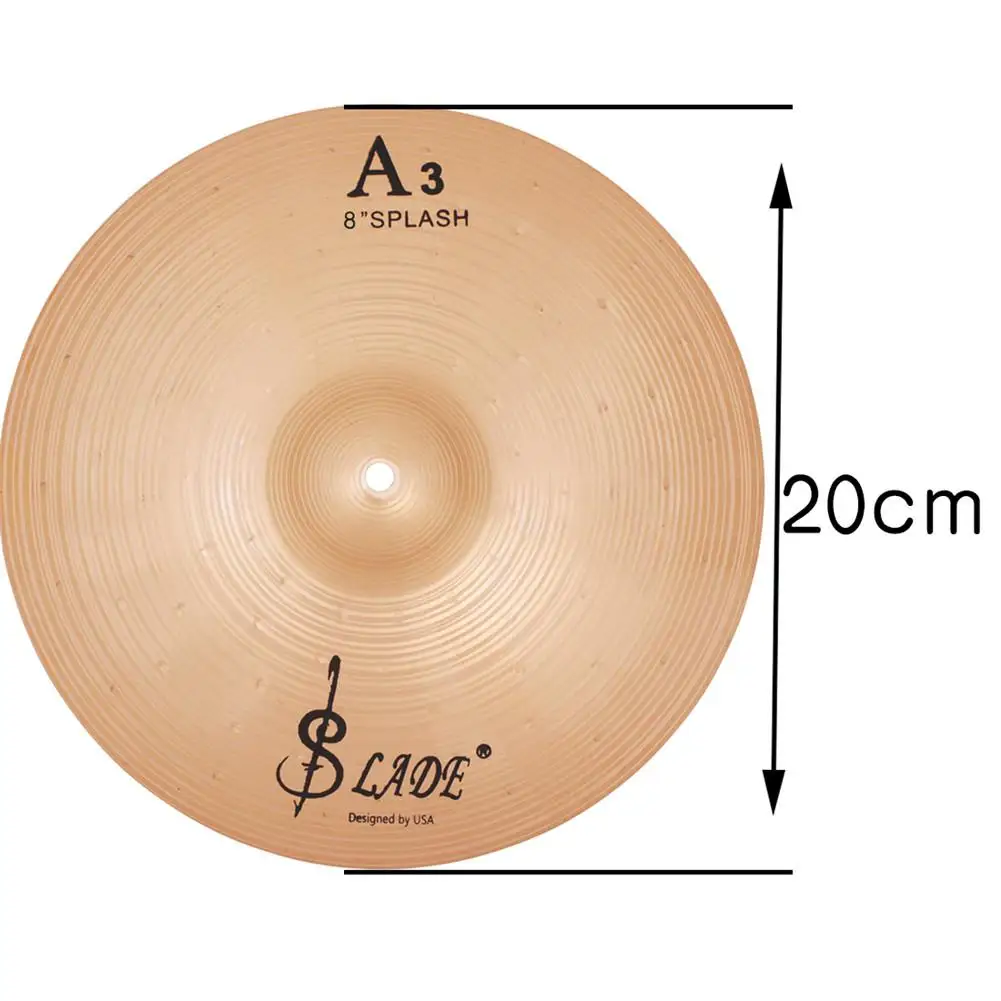 SLADE 8/12 дюймов Cymbals части барабана A3 Высокое качество Прочный фосфорный Бронзовый барабан цимбал ударные инструменты Запчасти Аксессуары - Цвет: 8 inches