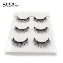 SHIDISHANGPIN Длинные Накладные ресницы из Натурального Волоса 3d норка 1 коробка ресницы ручной работы искусственные cils Накладные ресницы макияж Накладные ресницы X17