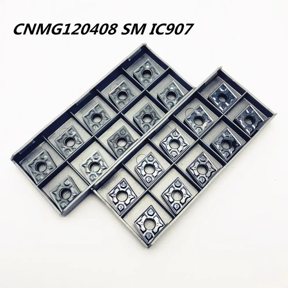 

10PCS Lathe tool CNMG120408 TF IC907 Carbide tool metal turning tool CNMG120408 CNC parts milling cutter machining steel parts