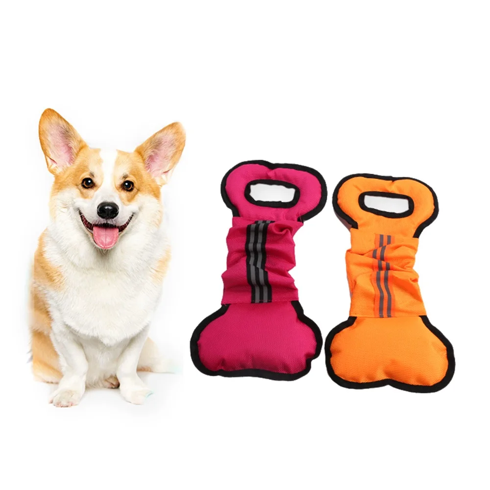 Игрушки для собак, жеватели, Интерактивная жевательная игрушка в форме кости, холст, прочные обучающие игрушки