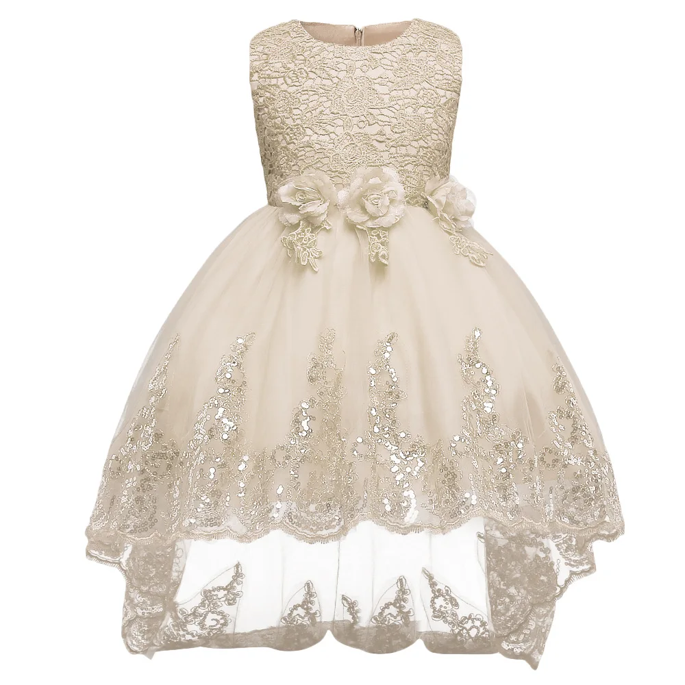 

Girls Long Dress Summer Kids Princess Party Wedding Formal Dresses up Clothes Mid-Calf Girls Dress