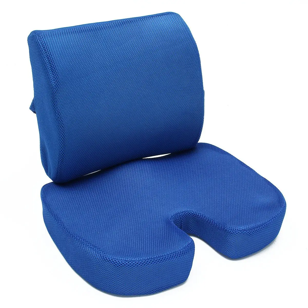 Travel Breathable Seat Cushion Coccyx Orthopedic Memory Foam U Seat Massage Chair Cushion Pad Car U-Shape Seat Cushion Pillow - Цвет: Blue