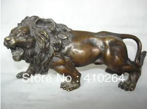 

0116P [old craft ] Fast shipping Biggest 23cm Collectible bronze lion statue (A0314)