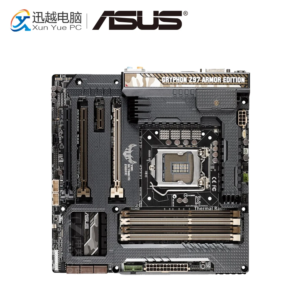 

Asus GRYPHON Z97 ARMOR EDITION Desktop Motherboard Z97 Socket LGA 1150 i7 i5 i3 DDR3 32G SATA3 Micro-ATX
