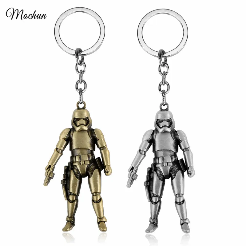 

MQCHUN Star Wars STORMTROOPER Keychain Imperial Soldier Lucas Storm Trooper Metal Figure Keyring chaveiros porte clef Key Chains
