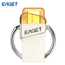EAGET CU66 Type-C USB Flash Drive 64GB 32GB 16GB Pendrive Mini Portable Storage For Smart Phone For Computer For Macbook