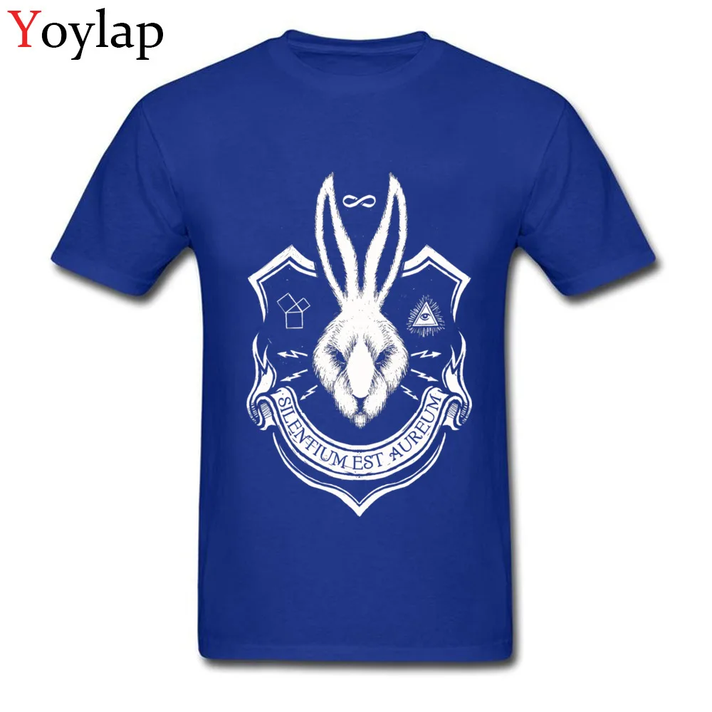 Group Tops T Shirt for Male Graphic Autumn Round Neck 100% Cotton Short Sleeve T-Shirt Silence is Golden Printed On Tee Shirt blue