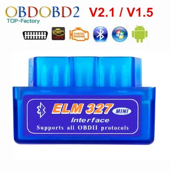 Goede 2020 Super Mini ELM327 Bluetooth V2.1 V1.5 OBD2 Auto Diagnostic Tool Elm 327 Bluetooth 4.0 Voor Android Symbian obdii Protocol