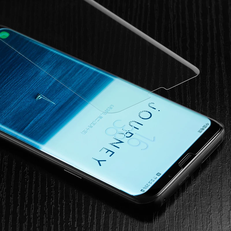 Для Samsung Galaxy S8 S9 Plus стекло УФ нано жидкое закаленное для Note 8 Защитная пленка