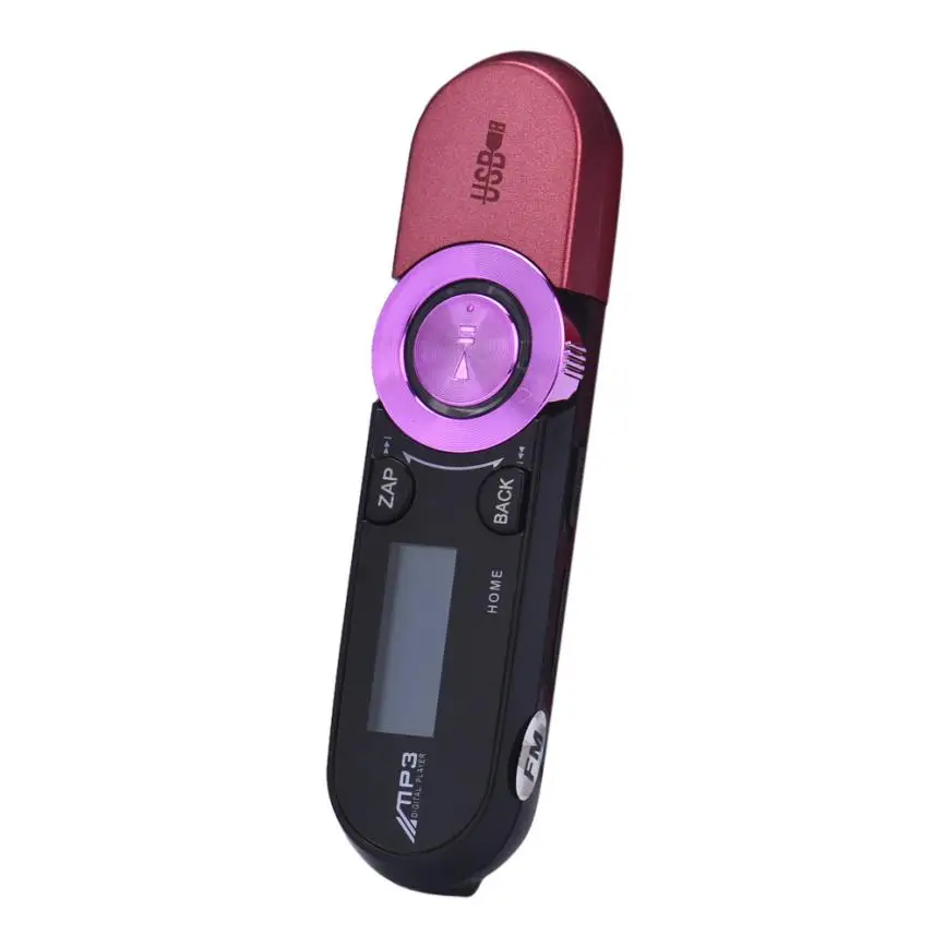 Модный Мини-плеер USB ЖК-экран 16Гб поддержка флеш TF плеер MP3 Музыка FM радио# Y - Цвет: Розовый
