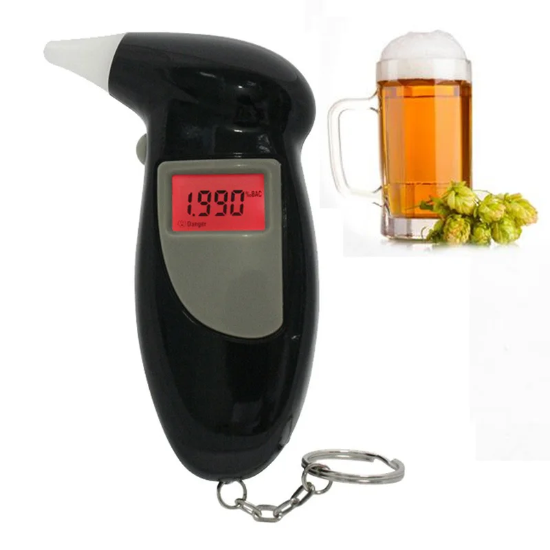 Diviciac chez Macron Professional-LCD-display-blowing-Alcohol-Tester-Quick-Response-Alcohol-Detector-Breathalyzer-Portable-Police-Alcotester-Keychain