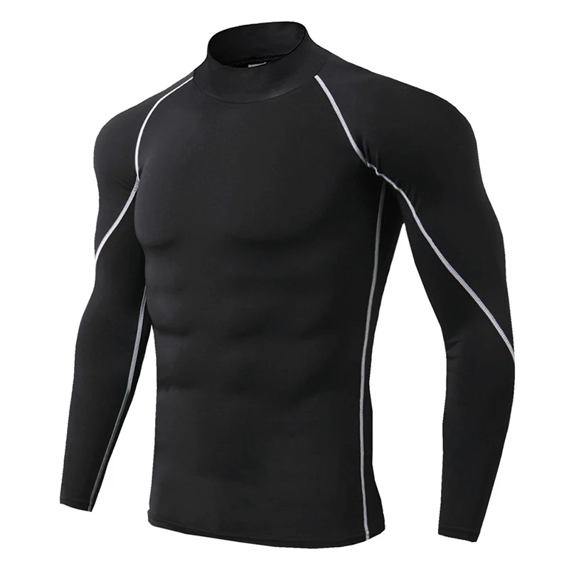 Спортивная Осенняя Спортивная футболка для мужчин, компрессионная футболка для бега, мужская верхняя одежда, спортивная футболка с длинным рукавом для бега