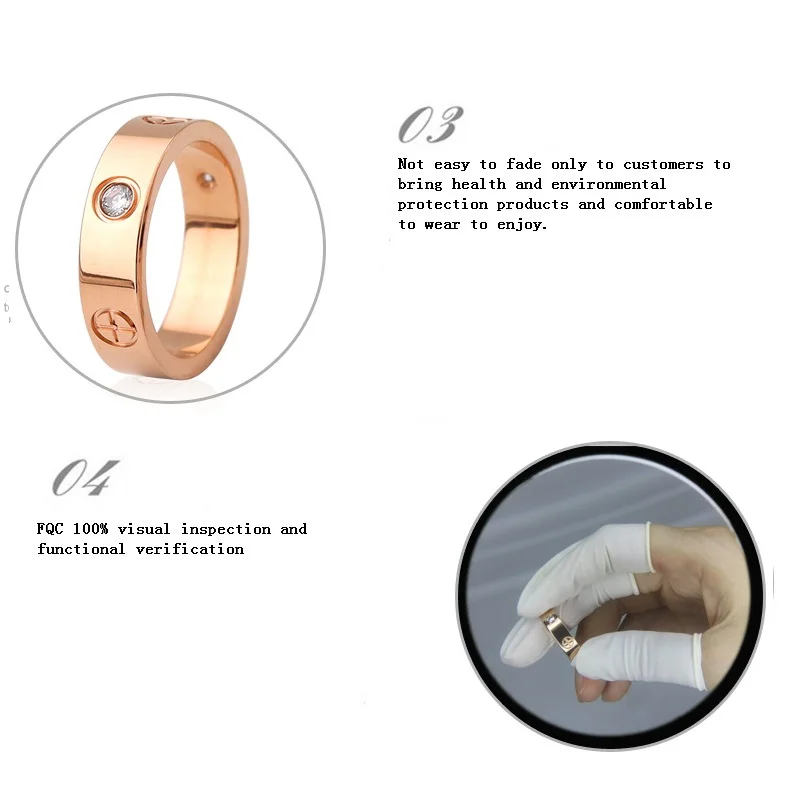 2022 Cross Stainless Steel Zircon Ring With Stone For Woman Girl For Men Couple Ring Wedding Ring