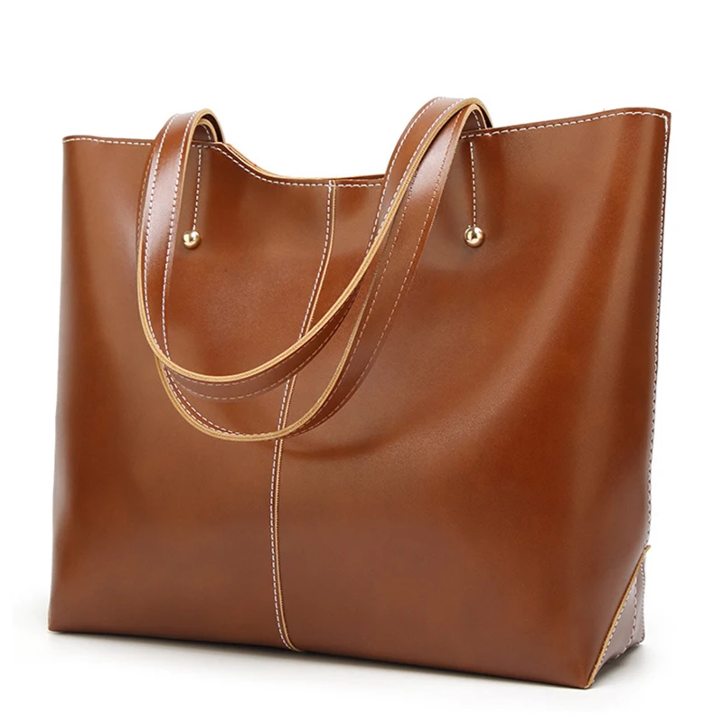 

Fashion Oil Wax Leather Women bag Handbags Brand Lady Hand Bags Pu Leather Pochette Shoulder bag Women's Messenger bag Tote 2018