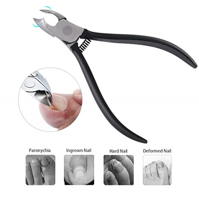 Cortador de Tosquiadeira de Unhas Clippers de Unhas Cortadores de Unhas Aparador para Unhas Podologia Conjunto Profissional Ferramentas Pedicure Grossas Toe 3 toe clippers de unhas profissional ferramentas pedicure