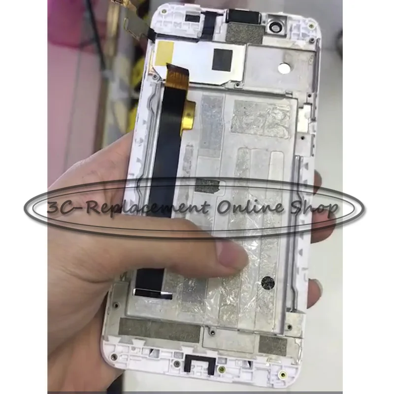 

White 5.5 inch For ZTE Blade A610 plus / Blade A2 plus BV0730 LCD Display + Touch Screen Digitizer Assembly With Frame