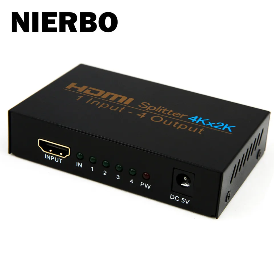 NIERBO коммутатор сплиттера HDMI 1x4 1 Вход 4 Выход K Порты Переключатель 3D для HDTV