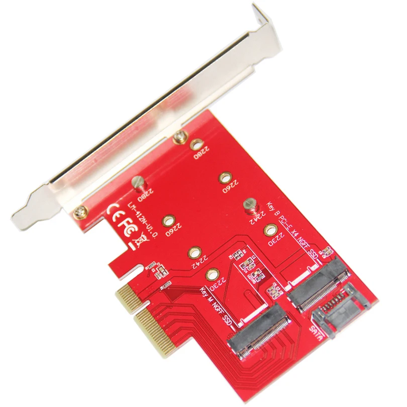 

Desktop PCI-e X4 to NGFF (M.2) SSD Adapter Card PCIe ngff Adapter Extension Card Support system disk boot PCI-E Power Supply