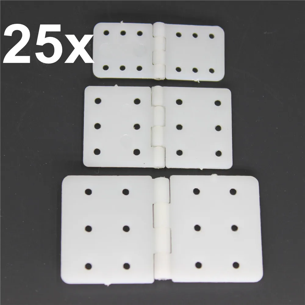 25pcs Nylon Pinned Hinge 20x36 mm 16x28 5 11x25 5 For RC Airplanes Parts Model Aeromodelling