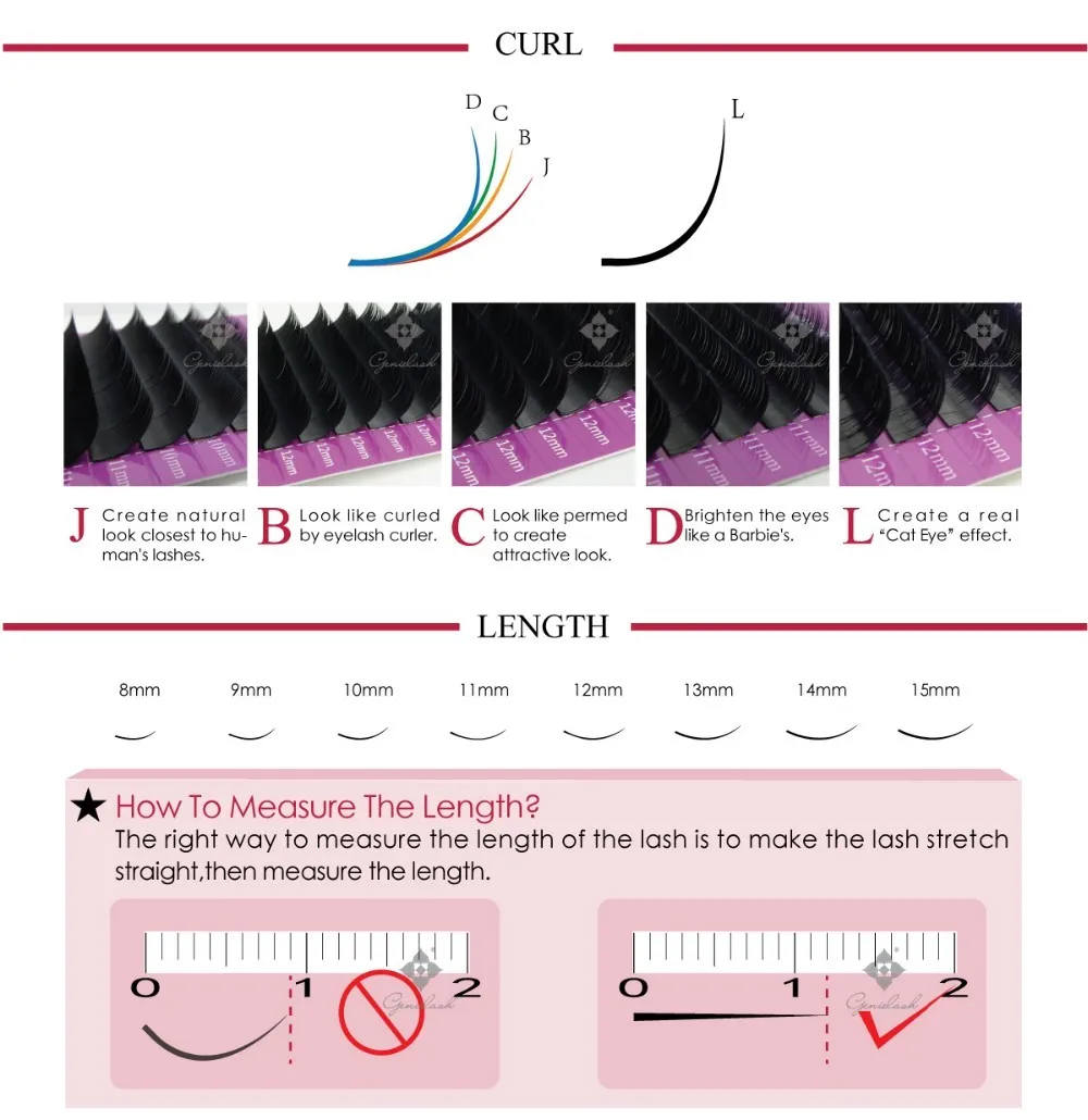 Feixes de Cílios dos Fãs de Genielash Premade para Extensões de Cílios de Volume Cílios de Maquiagem Fácil Escolher Cílios Pré-fabricados 6d 20 Feixes de cílios dos fãs de genielash